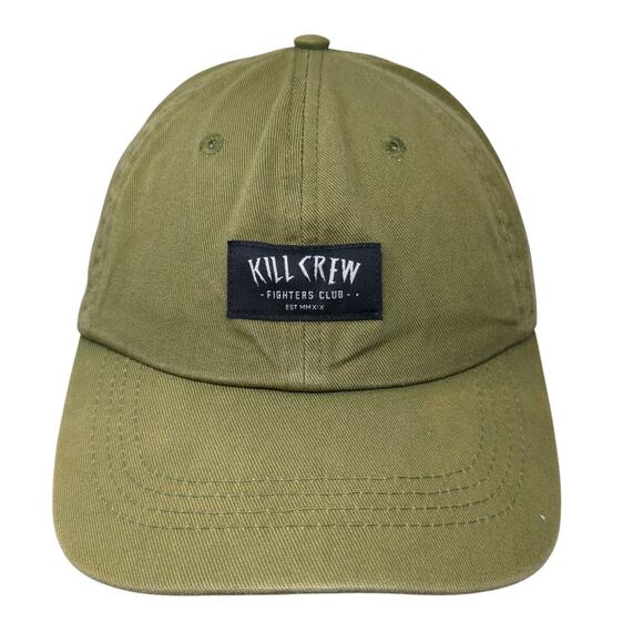 Kill Crew Fighters Est MMXIX Club Baseball Cap Green One Size Adjustable 6 Panel - Picture 1 of 9